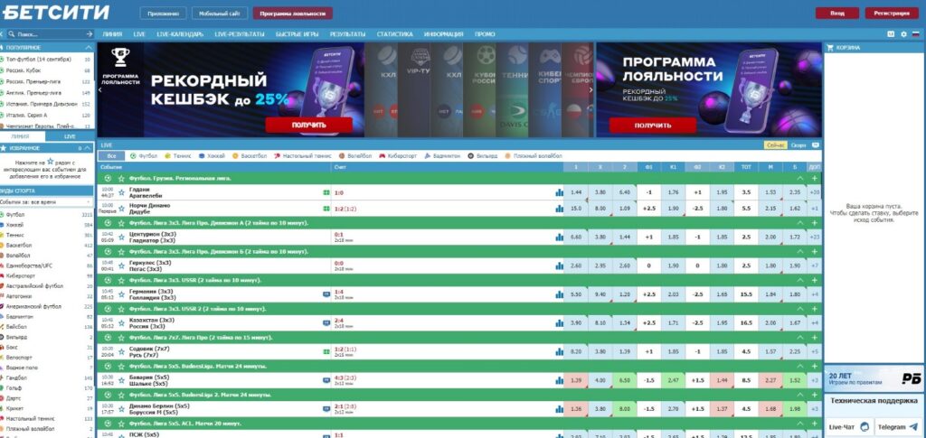 Регистрация в БК Бетсити Регистрация в БК Бетсити