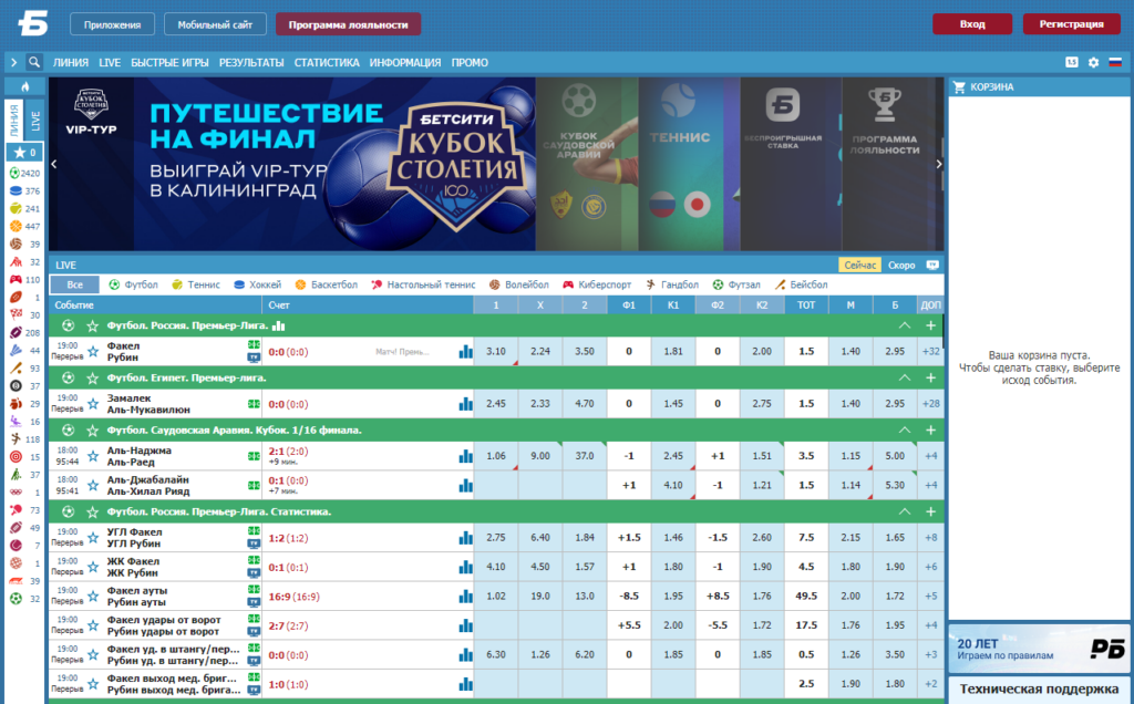 Ставки в Бетсити Ставки в Бетсити