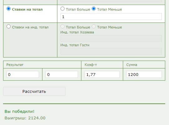 Тотал меньше 1 (ТМ 1) в ставках на спорт