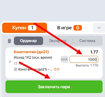 Купон в мобильной версии сайта БК Winline Купон в мобильной версии сайта БК Winline