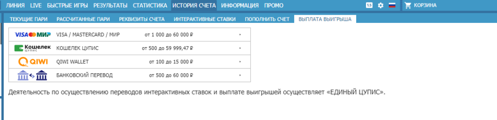 Вывод денежных средств в Бетсити Вывод денежных средств в Бетсити