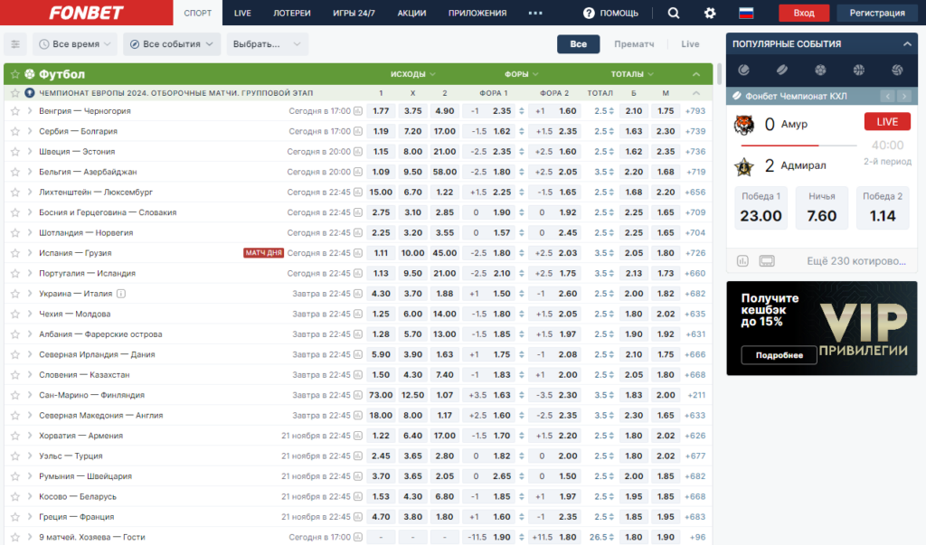 Информация о приложении Fonbet для ПК