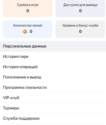 Личный кабинет в мобильном приложение Winline Личный кабинет в мобильном приложение Winline