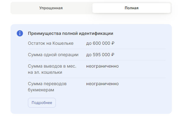 Лимиты при полной идентификации в ЦУПИС Лимиты при полной идентификации в ЦУПИС