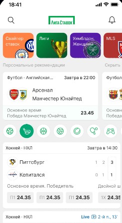 Линия ставок в приложении букмекера Лига Ставок для iOS Линия ставок в приложении букмекера Лига Ставок для iOS