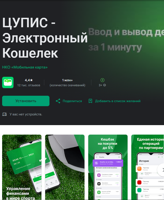 Приложение ЦУПИС на Андроид Приложение ЦУПИС на Андроид