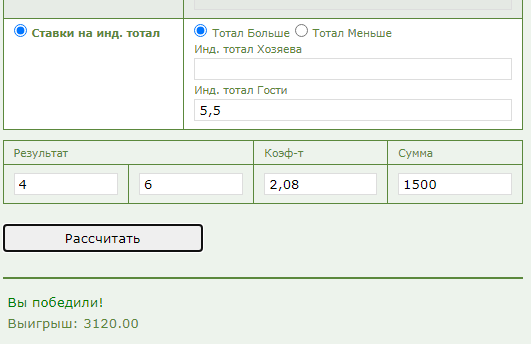 Индивидуальный тотал 2 больше 5.5 (ИТБ2 5,5) в ставках на спорт