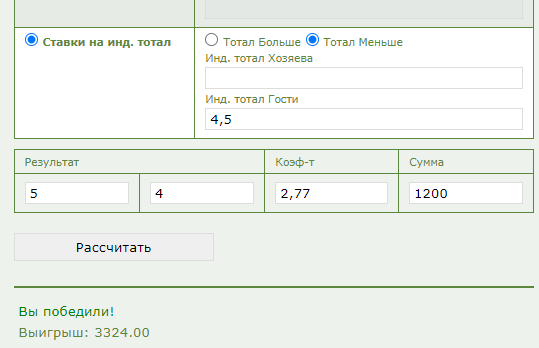 Индивидуальный тотал 2 меньше 4.5 (ИТМ2 4,5) в ставках на спорт