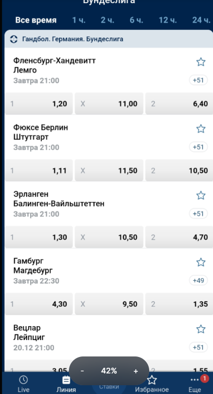 Ставки на гандбол в приложении букмекера Zenit Ставки на гандбол в приложении букмекера Zenit