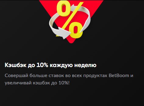 Кешбэк от Bet Boom